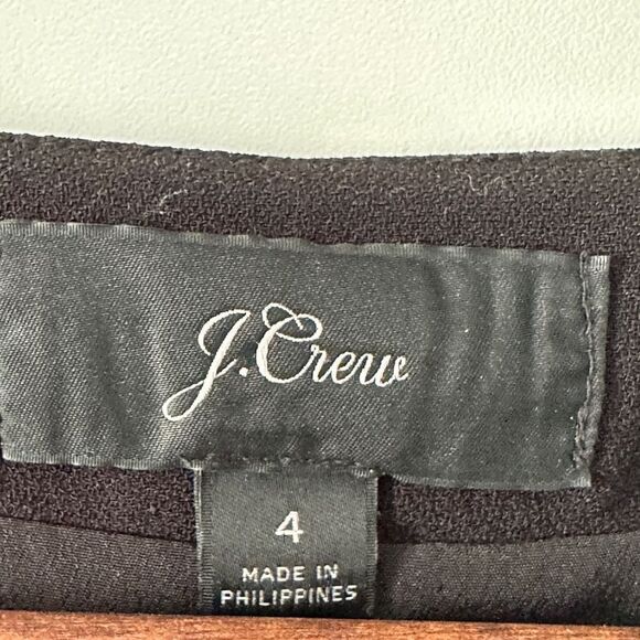 J. Crew 365 Crepe Wrap Dress In Black H6292 Size 4 - Picture 6 of 8